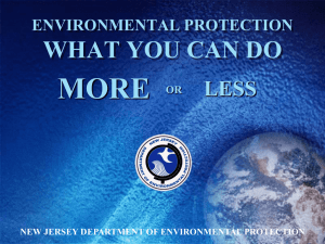 MORE WHAT YOU CAN DO LESS ENVIRONMENTAL PROTECTION