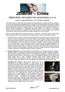 – Crime JDiBrief Metal theft: