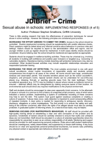 – Crime JDiBrief Sexual abuse in schools: