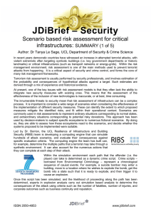 – Security JDiBrief Scenario based risk assessment for critical infrastructures: