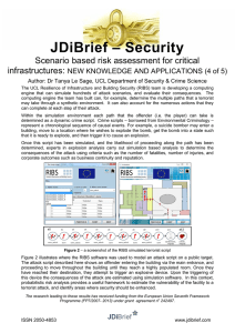 – Security JDiBrief Scenario based risk assessment for critical infrastructures: