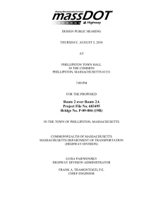 DESIGN PUBLIC HEARING THURSDAY, AUGUST 5, 2010 AT