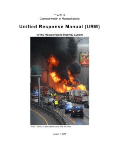 Unified Response Manual (URM)  The 2014 Commonwealth of Massachusetts