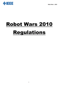 Robot Wars 2010 Regulations  Robot Wars – 2010