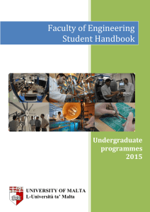 Faculty of Engineering Student Handbook Undergraduate