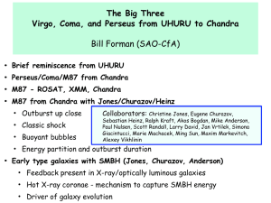 • The Big Three Virgo, Coma, and Perseus from UHURU to Chandra