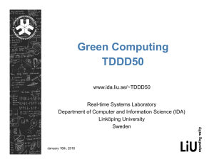 Green Computing TDDD50