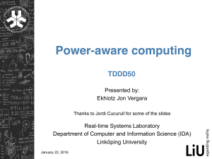 Power-aware computing! TDDD50!