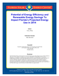 Potential of Energy Efficiency and Renewable Energy Savings To Use in 2014