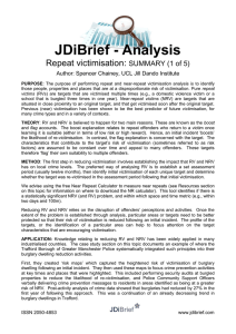 JDiBrief - Analysis Repeat victimisation:  SUMMARY (1 of 5)