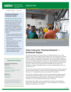 NEWSLETTER Southeast Regional Training Provider