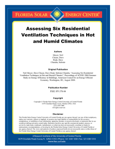 Assessing Six Residential Ventilation Techniques in Hot and Humid Climates