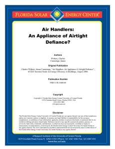 Air Handlers: An Appliance of Airtight Defiance?