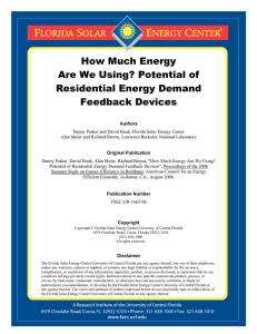 How Much Energy Are We Using? Potential of Residential Energy Demand