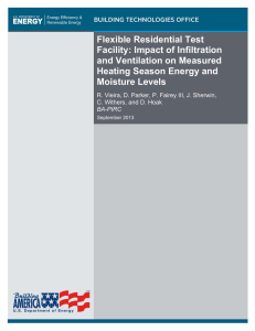 Flexible Residential Test Facility: Impact of Infiltration and Ventilation on Measured