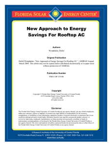 New Approach to Energy Savings For Rooftop AC