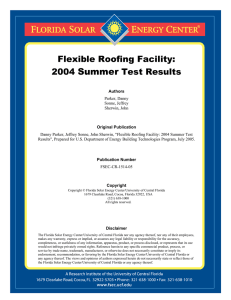 Summer  Flexible Roofing Facility: 2004