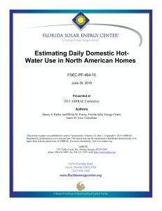 Estimating Daily Domestic Hot- Water Use in North American Homes  FSEC-PF-464-15