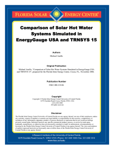 Comparison of Solar Hot Water Systems Simulated in