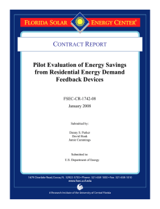 C R  Pilot Evaluation of Energy Savings