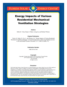 Energy Impacts of Various Residential Mechanical Ventilation Strategies