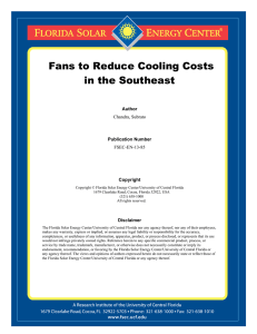 Fans to Reduce Cooling Costs in the Southeast  Author