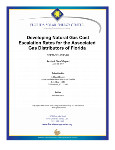 Developing Natural Gas Cost Escalation Rates for the Associated