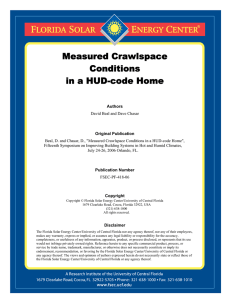 Measured Crawlspace Conditions in a HUD-code Home