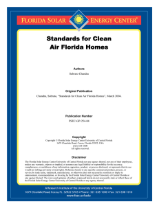 Standards for Clean Air Florida Homes