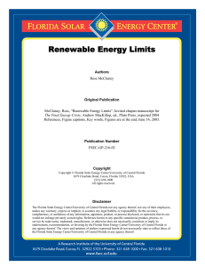 Renewable Energy Limits