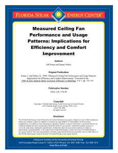 Measured Ceiling Fan Performance and Usage Patterns: Implications for Efficiency and Comfort