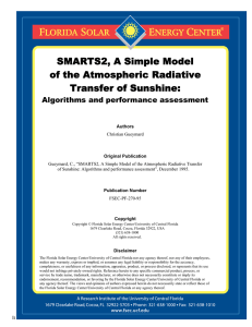 SMARTS2, A Simple Model of the Atmospheric Radiative Transfer of Sunshine: