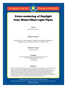 Color-rendering of Daylight from Water-filled Light Pipes  ,