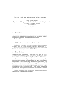 Robust Real-time Information Infrastructures