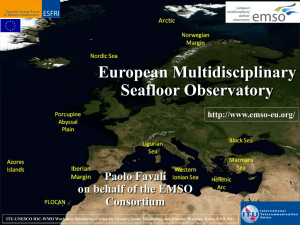 European Multidisciplinary Seafloor Observatory Paolo Favali on behalf of the EMSO