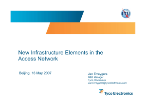 New Infrastructure Elements in the Access Network Beijing, 16 May 2007 Jan Erreygers