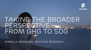 Taking the broader perspective – from GHG to SDG