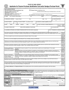 Application for Firearms Purchaser Identification Card and/or Handgun Purchase Permit