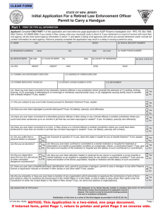 Initial Application For a Retired Law Enforcement Officer
