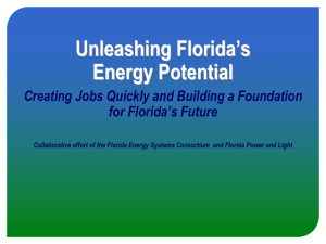 Unleashing Florida’s Energy Potential Creating Jobs Quickly and Building a Foundation