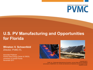 U.S. PV Manufacturing and Opportunities