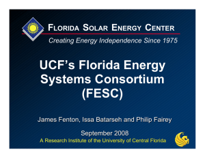 UCF’s Florida Energy Systems Consortium (FESC) F