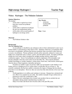 High-energy Hydrogen I  Teacher Page Video:  Hydrogen - The Pollution Solution