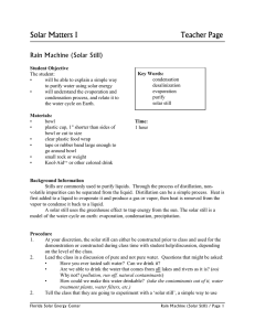 Solar Matters I Teacher Page Rain Machine (Solar Still)