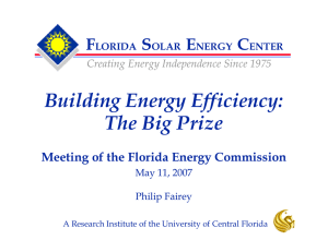 Building Energy Efficiency: The Big Prize F S
