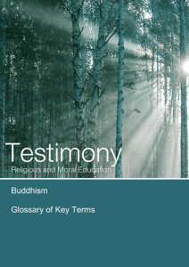 12:00 Buddhism  Glossary of Key Terms