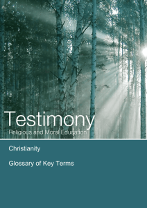 12:00 Christianity  Glossary of Key Terms