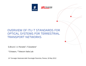Overview of ITU-T standards for optical systems for terrestrial transport networks