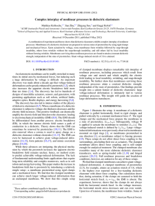 Complex interplay of nonlinear processes in dielectric elastomers Matthias Kollosche, Jian Zhu,
