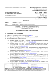 JCA-CIT-I-066 AGENDA OF 5 JCA-CIT MEETING J